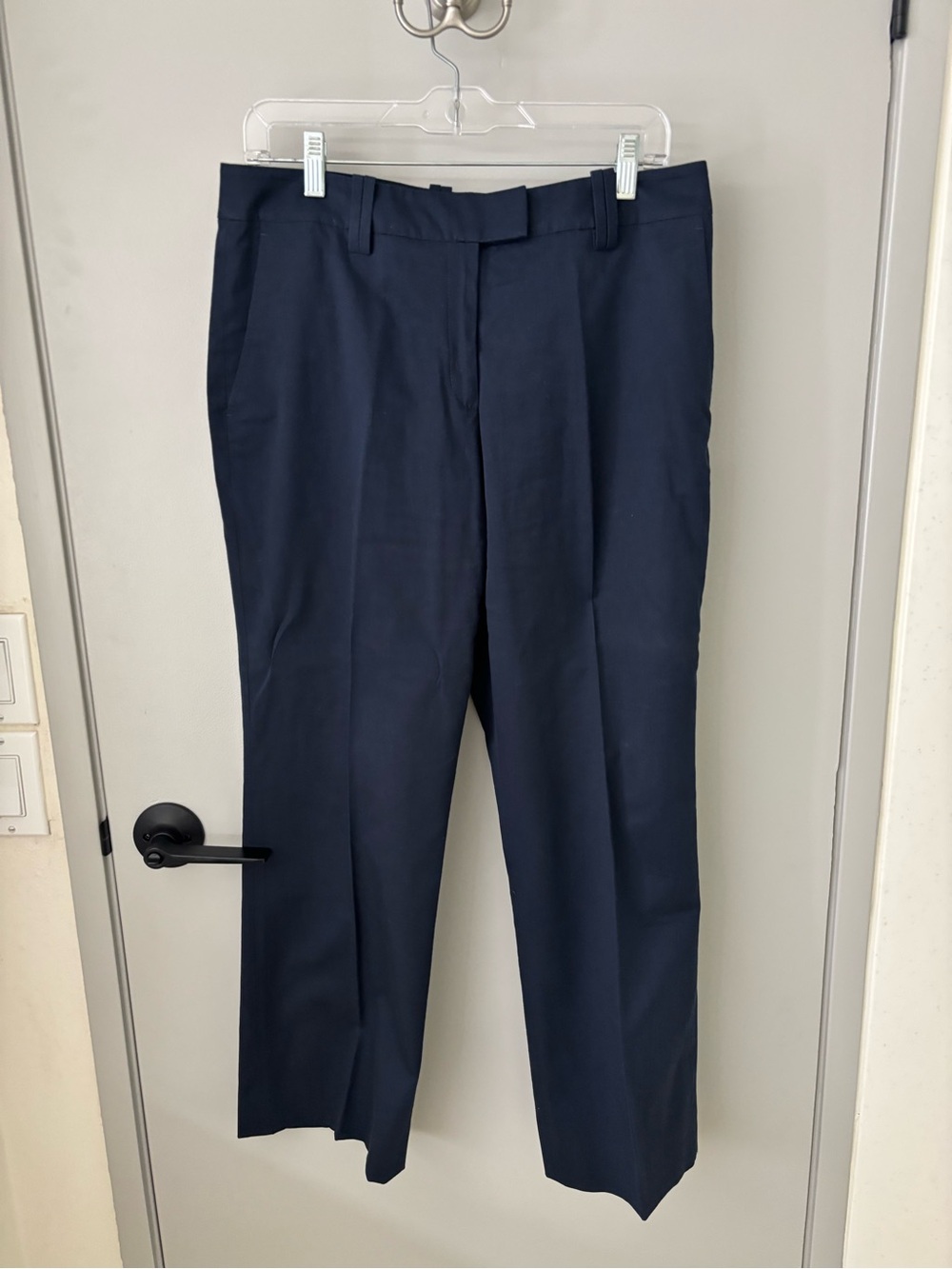 Faconnable Navy Straight Leg Dress Pants Women